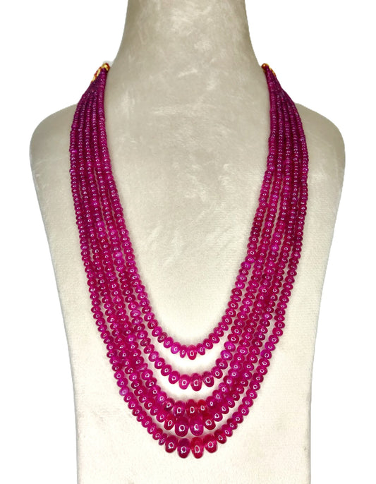 Natural Ruby Bangkok Round Beads 630.30 Carat