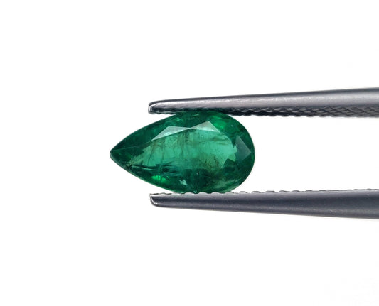Natural Emerald Zambia Pear 1.30 carat