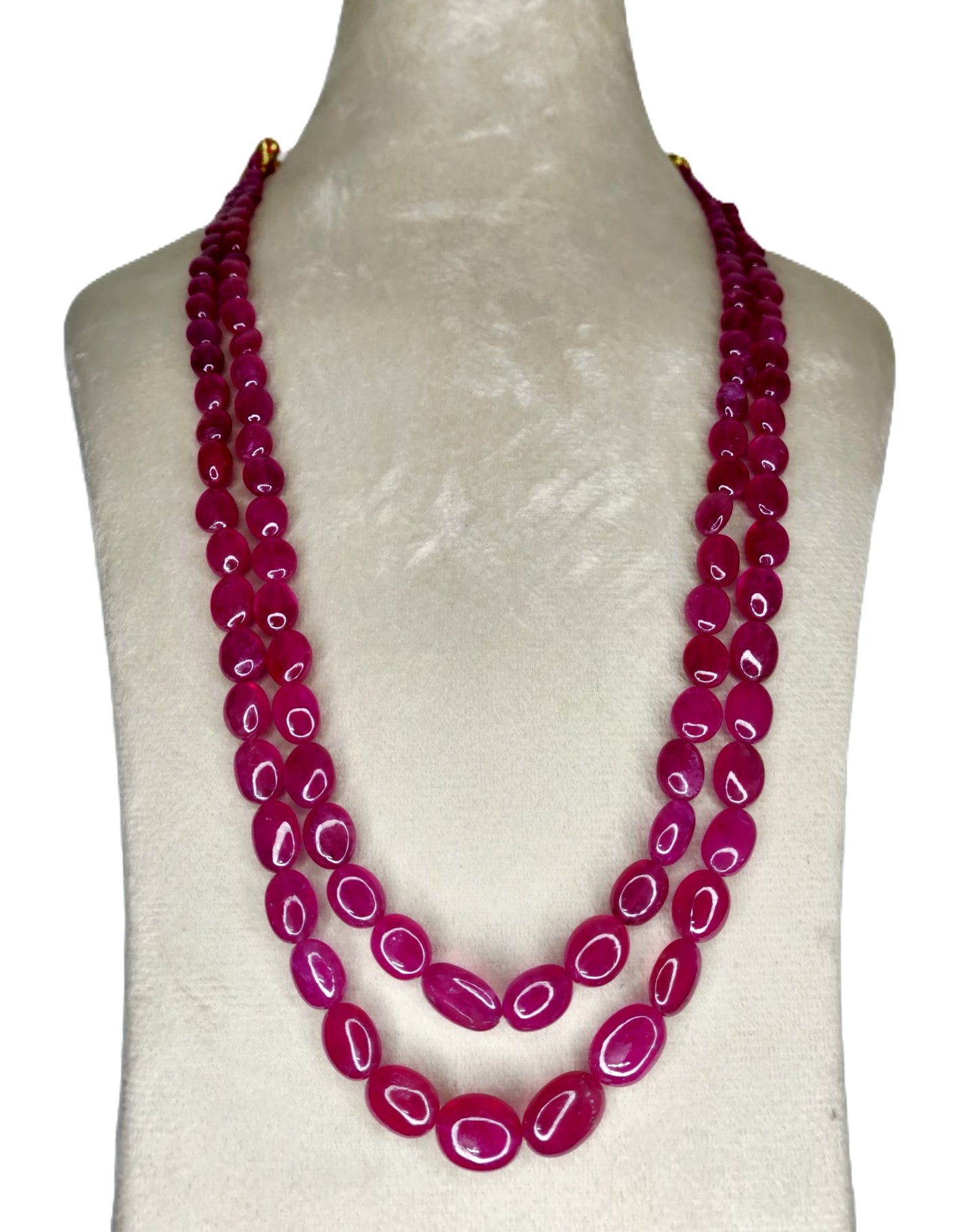 Natural Ruby Bangkok Oval Beads 381.01 Carat