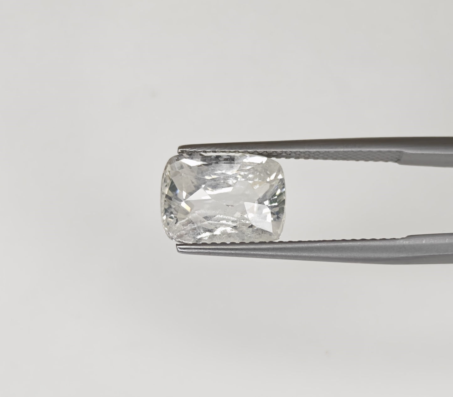 Natural White Sapphire Sri Lanka  Cushion  6.99 carat