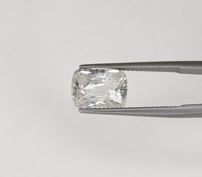 Natural White Sapphire Sri Lanka  Cushion  6.99 carat