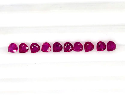 Natural Ruby Bangkok Heart 3 MM