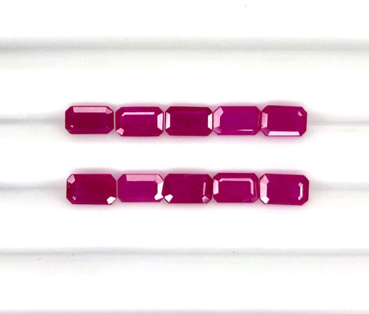 Natural Ruby Mozambique Octagon 5x3 MM