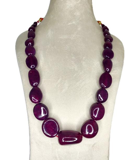 Natural Ruby Bangkok Beads 1,331.45 Carat