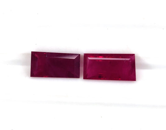 Natural Ruby Burma Baguette 2.85 carat