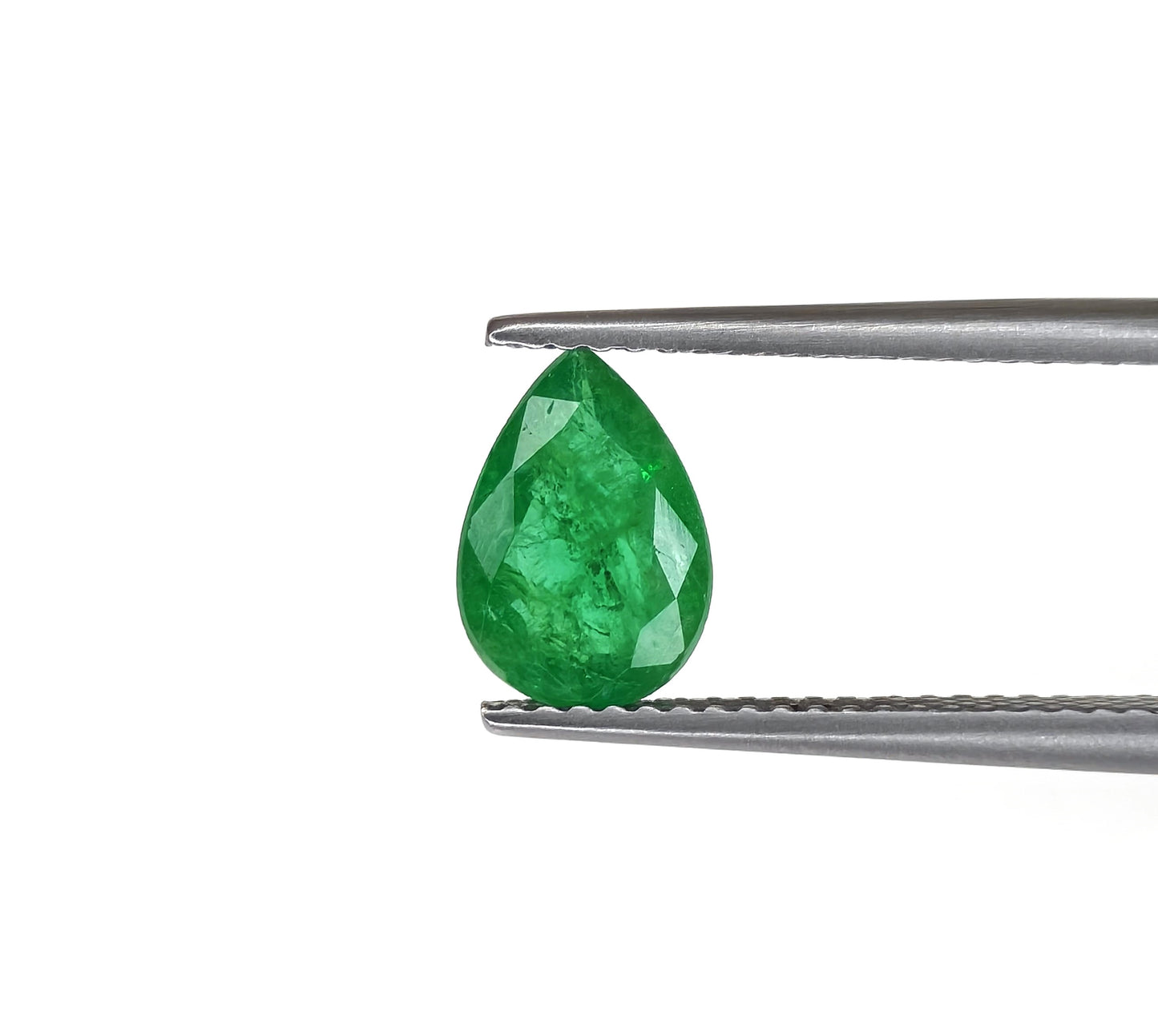 Natural Emerald Zambia Pear 1.18 carat