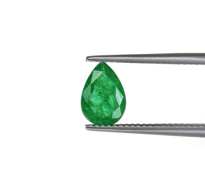 Natural Emerald Zambia Pear 1.18 carat