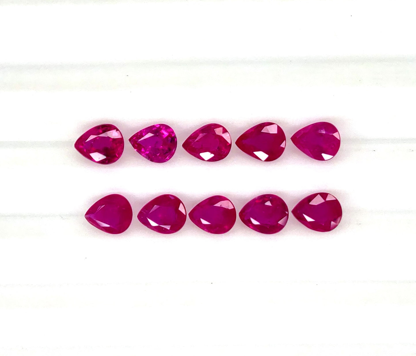 Natural Ruby Mozambique Pear 5x4 MM