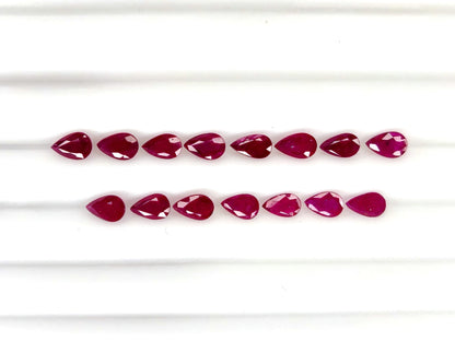Natural Ruby Mozambique Pear 5x3 MM