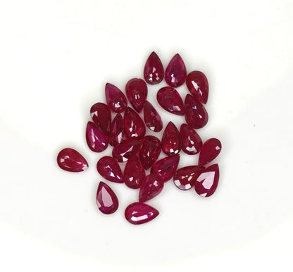 Natural Ruby Mozambique Pear 5x3 MM