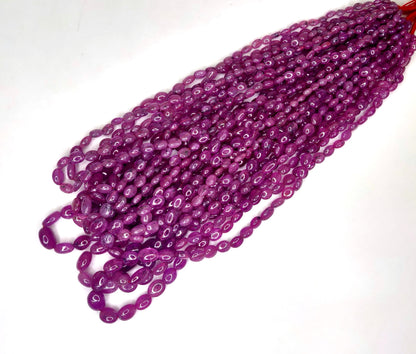 Natural Pink Sapphire Bangkok Oval Beads 1,236.05 Carat