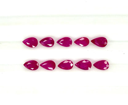 Natural Ruby Mozambique Pear 5x3 MM