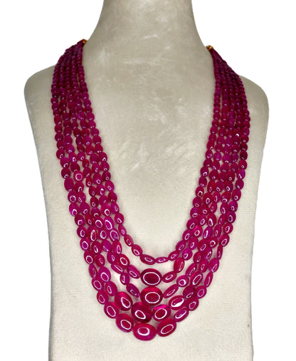 Natural Ruby Bangkok Oval Beads 550.16 Carat