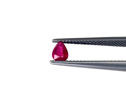 Natural Ruby Mozambique Pear 6x4 MM