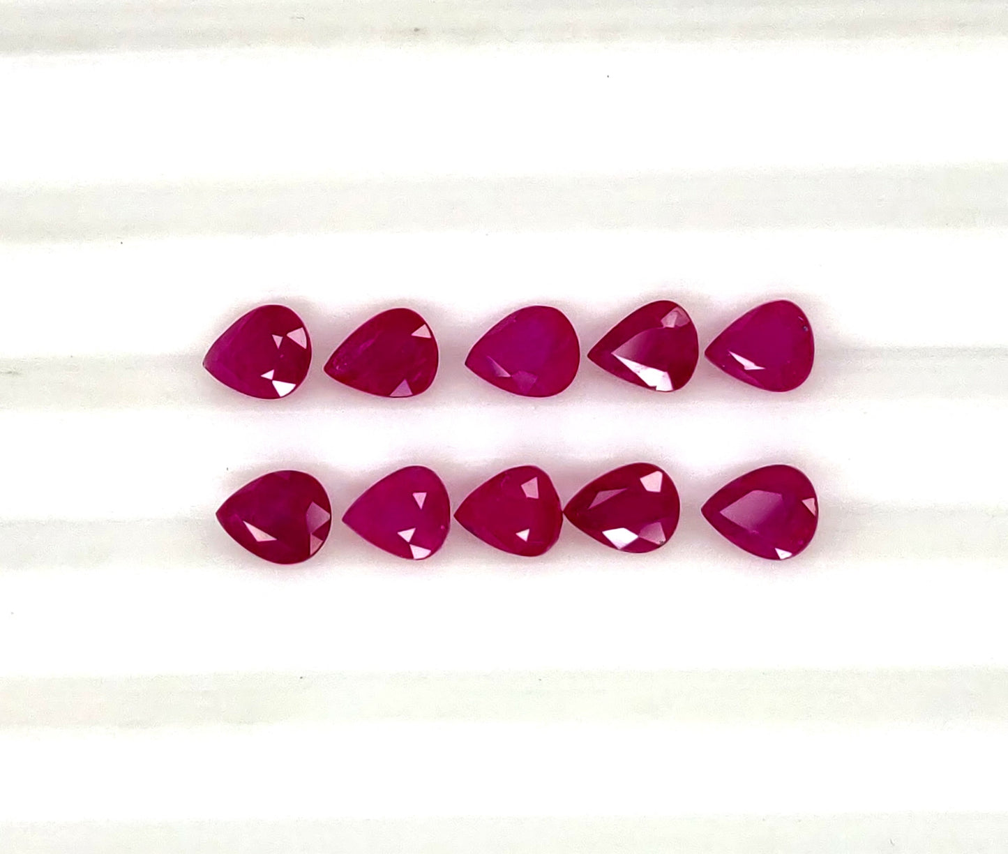 Natural Ruby Mozambique Pear 5x4 MM