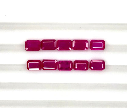 Natural Ruby Mozambique Octagon 6x4 MM