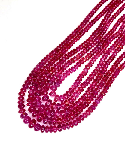 Natural Ruby Bangkok Round Beads 537.50 Carat