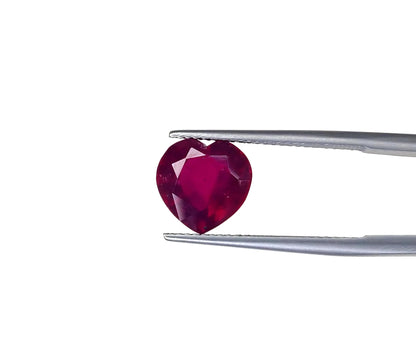 Natural Ruby Bangkok Heart 10 MM