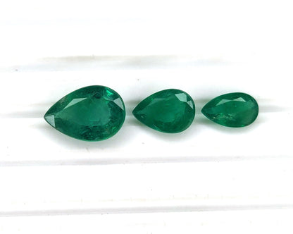 Natural Emerald Zambia Pear 4.49 carat