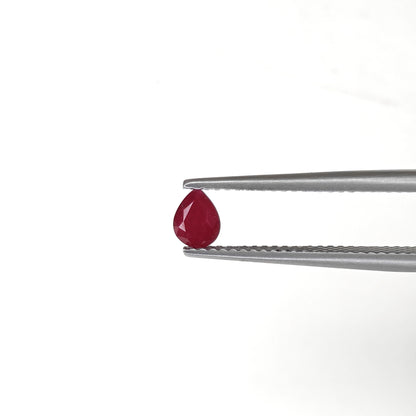 Natural Ruby Mozambique Pear 5x4 MM