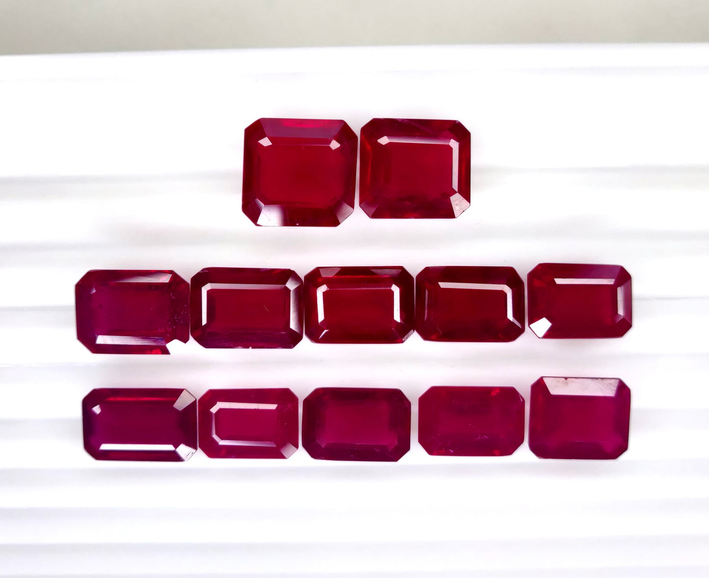Natural Ruby Bangkok Octagon Mix Size