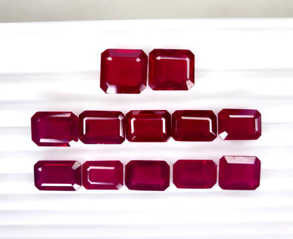 Natural Ruby Bangkok Octagon Mix Size