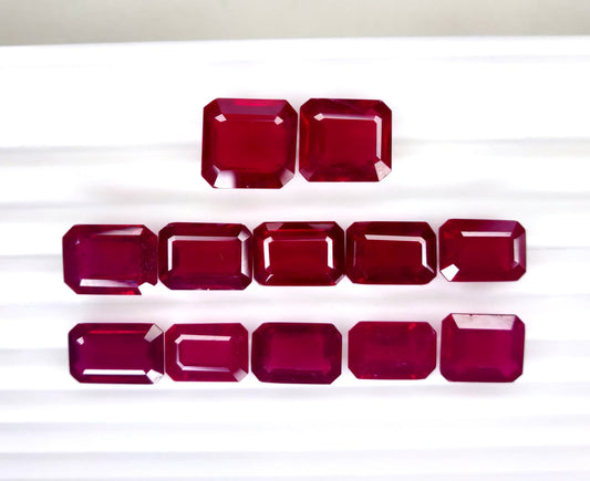 Natural Ruby Bangkok Octagon Mix Size