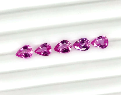 Natural Pink Sapphire Bangkok Pear 7x5 MM