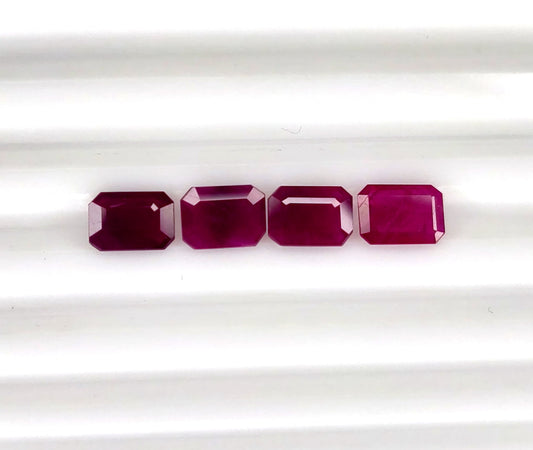 Natural Ruby Burma Octagon 8x6-7x5 MM