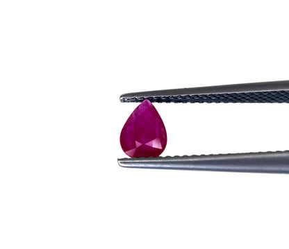 Natural Ruby Mozambique Pear 7x5 MM