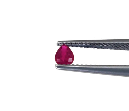 Natural Ruby Mozambique Pear 5x4 MM