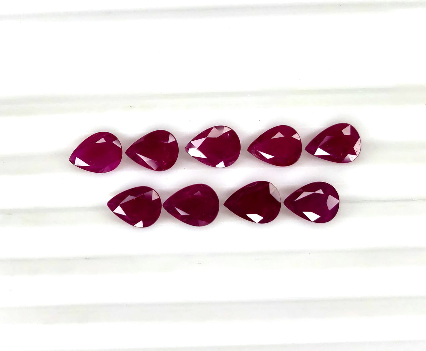Natural Ruby Mozambique Pear 8x6 MM