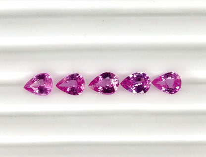 Natural Pink Sapphire Bangkok Pear 7x5 MM