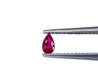 Natural Ruby Mozambique Pear 5x3 MM