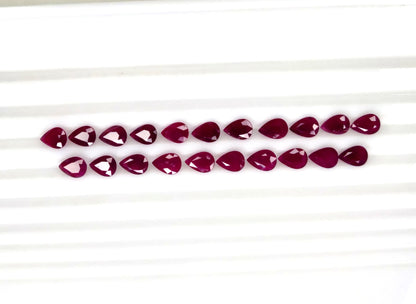 Natural Ruby Mozambique Pear 7x5 MM