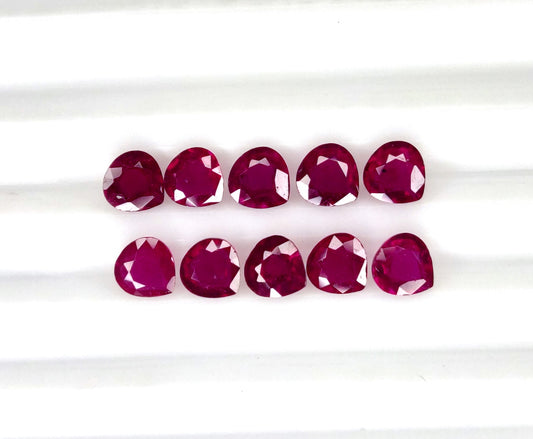 Natural Ruby Bangkok Heart 5 MM