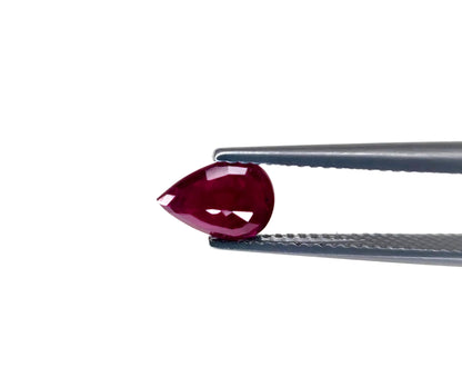 Natural Ruby Mozambique Pear 8x6 MM