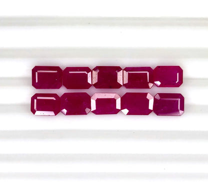Natural Ruby Mozambique Octagon 8x6 MM
