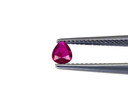 Natural Ruby Mozambique Pear 5x4 MM