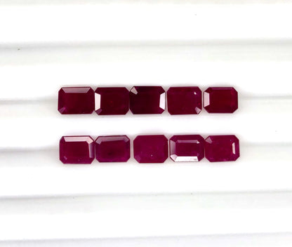 Natural Ruby Mozambique Octagon 5x4 MM