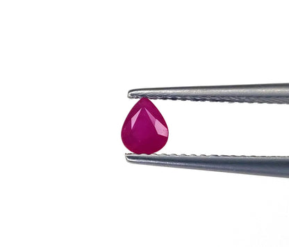 Natural Ruby Mozambique Pear 5x4 MM