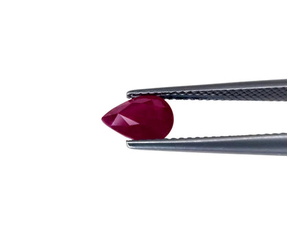 Natural Ruby Mozambique Pear 8x6 MM