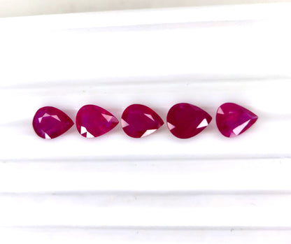 Natural Ruby Mozambique Pear 9x7 MM
