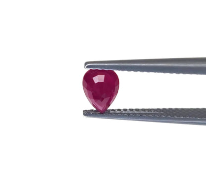 Natural Ruby Mozambique Pear 7x5 MM
