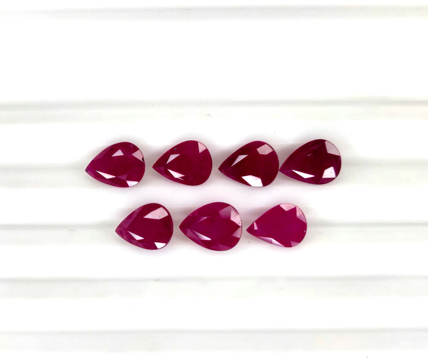 Natural Ruby Mozambique Pear 8x6 MM