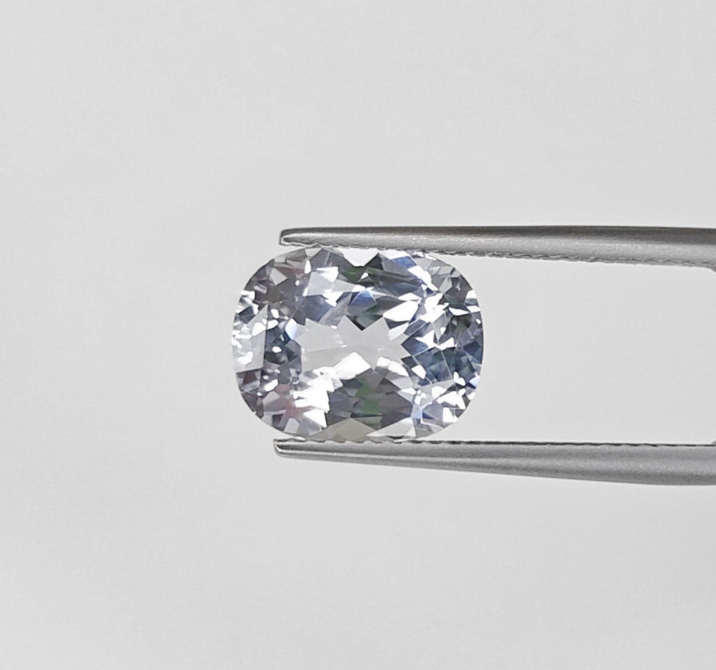 Natural White Sapphire Sri Lanka (Ceylon) Cushion 4.87 carat