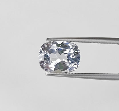 Natural White Sapphire Sri Lanka (Ceylon) Cushion 4.87 carat