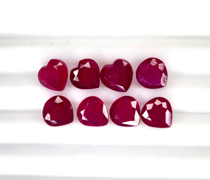 Natural Ruby Bangkok Heart 7 MM