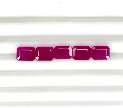 Natural Ruby Mozambique Octagon 8x6 MM