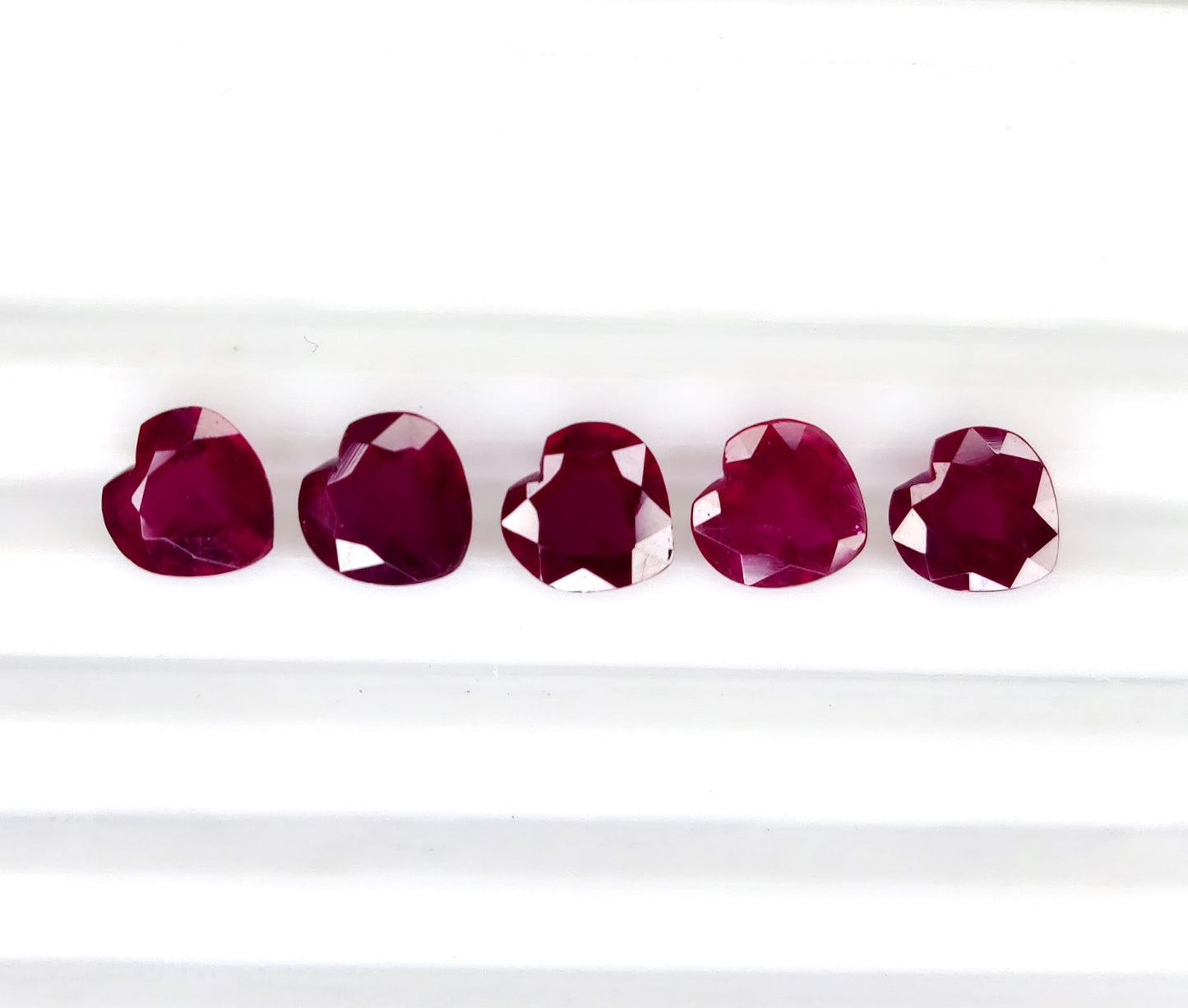 Natural Ruby Bangkok Heart 8 MM